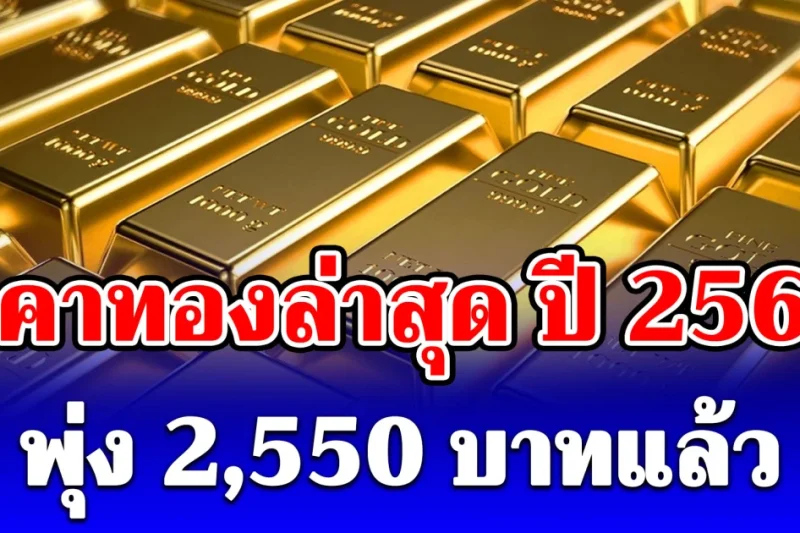 ราคาทองล่าสุด ปี 2569 ตั้งแต่ต้นปี พุ่ง 2,550 บาทแล้ว เช็กการปรับขึ้น-ลง