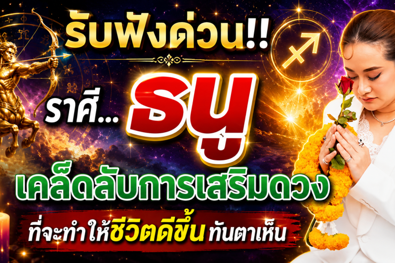 🚨 รีบฟังด่วน! เคล็ดลับการเสริมดวงสำหรับผู้ที่เกิดใน ♐️ ราศีธนู โดยเฉพาะ ที่อาจช่วยให้ชีวิตก้าวไปในทางที่ดีขึ้น ✨🍀
