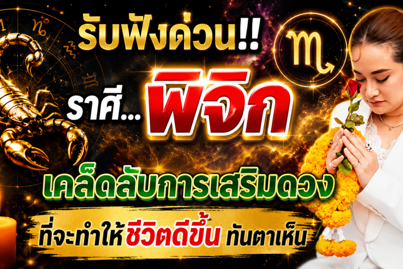 🚨 รีบฟังด่วน! เคล็ดลับการเสริมดวงสำหรับผู้ที่เกิดใน ♏️ ราศีพิจิก โดยเฉพาะ ที่อาจช่วยให้ชีวิตก้าวหน้าและเปิดรับโอกาสดี ๆ ✨🔮