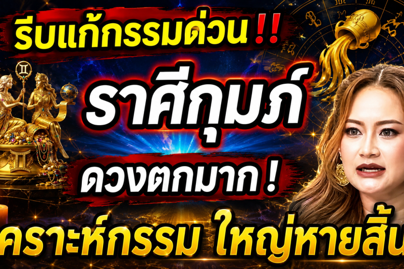 ดวงตกมาก‼️ ♒ ราศีกุมภ์ เดือนกรกฎาคม 2569 รีบแก้กรรมด่วน! โชคใหญ่รออยู่ 🎉