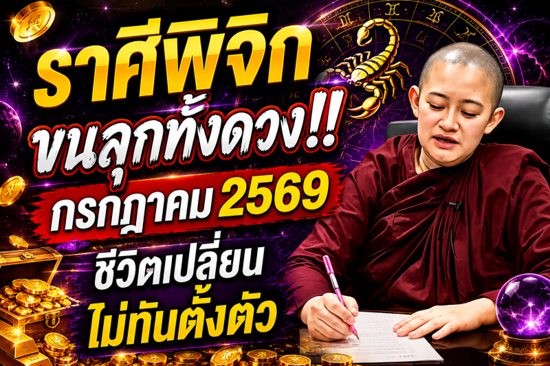 ขนลุกทั้งดวง! ♏ ราศีพิจิก หมอปลาย เตือนแรง! เดือนกรกฎาคม 2569 มีเหตุให้ชีวิตเปลี่ยนแบบไม่ทันตั้งตัว