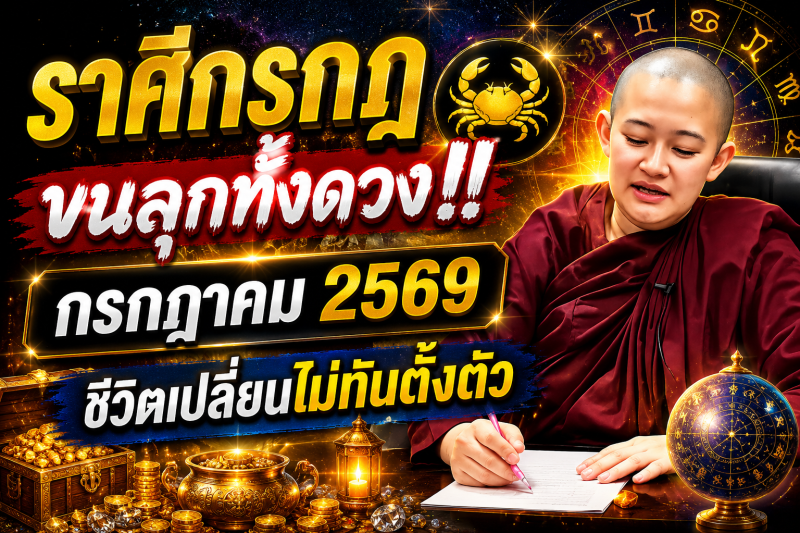 ขนลุกทั้งดวง! ♋ ราศีกรกฎ หมอปลาย เตือนแรง! เดือนกรกฎาคม 2569 มีเหตุให้ชีวิตเปลี่ยนแบบไม่ทันตั้งตัว