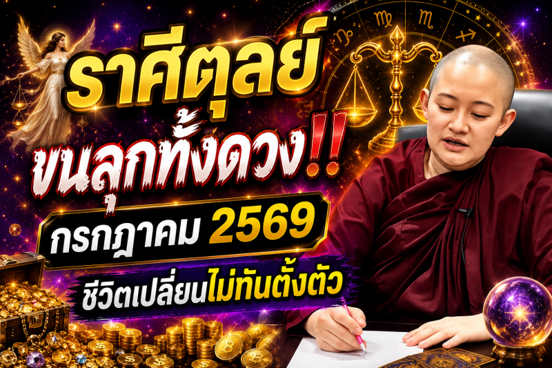 ขนลุกทั้งดวง! ♎ ราศีตุลย์ หมอปลาย เตือนแรง! เดือนกรกฎาคม 2569 มีเหตุให้ชีวิตเปลี่ยนแบบไม่ทันตั้งตัว