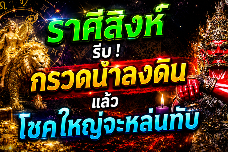 🎉 ราศีสิงห์ ♌️ กรวดน้ำลงดิน แล้วชีวิตจะพ้นจากเคราะห์กรรม มีเกณฑ์รับข่าวดีด้านทรัพย์สินและโอกาสใหม่ 🙏✨