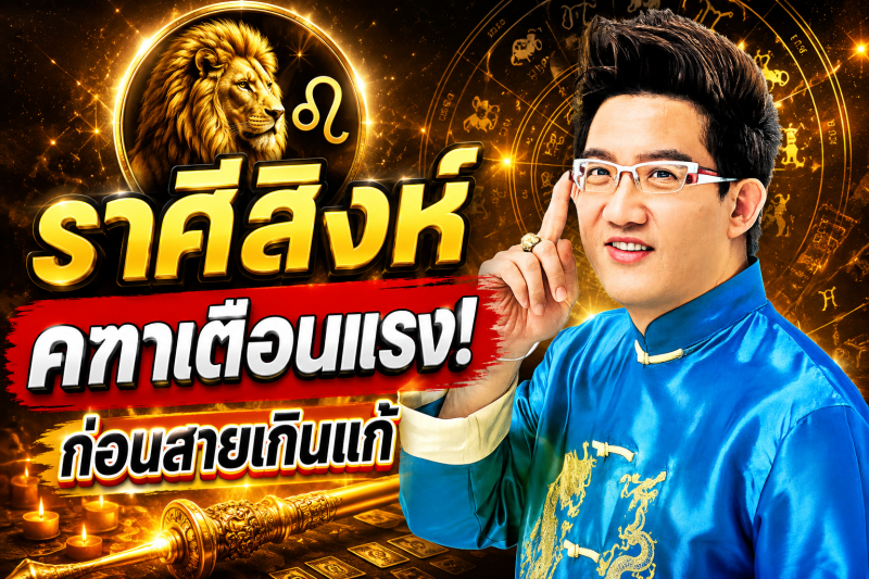 ขนลุกทั้งดวง! ♌ ราศีสิงห์ คฑา ชินบัญชร เตือนแรง เดือนสิงหาคม 2569 ก่อนสายเกินแก้